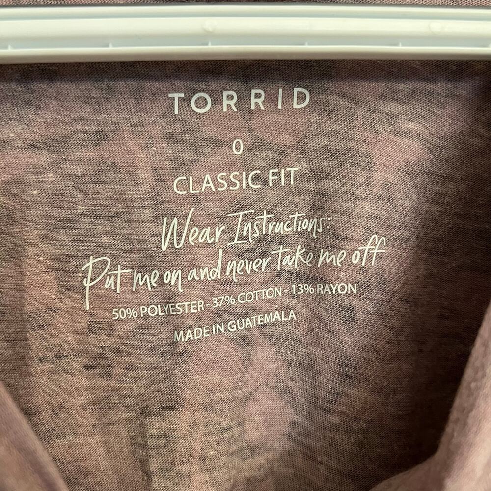 NWT Torrid Black Skull Raglan Tee Plus Size 0 (L 12) - Picture 9 of 10